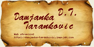 Damjanka Taranković vizit kartica